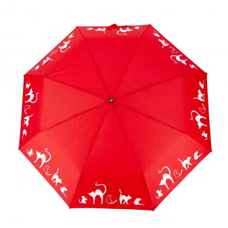 Obrázek z DOPPLER Fiber Magic Cats - dámský plně automatický deštník červená 
