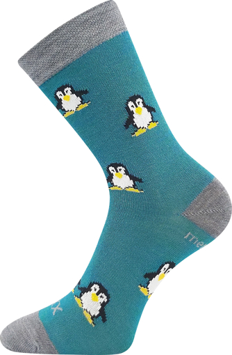 Obrázek z VOXX ponožky Penguinik modro-zelená 1 pár 