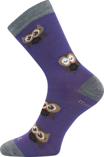 Obrázek z VOXX ponožky Sovik fialová 1 pár 