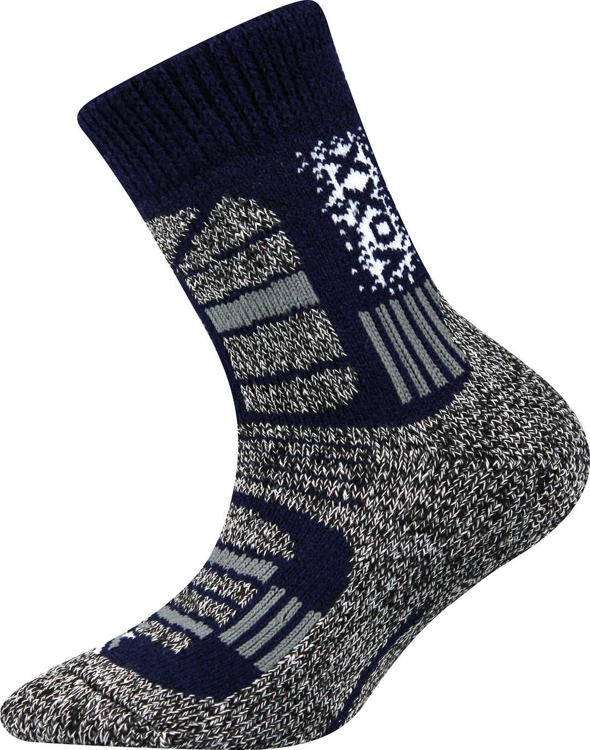 Obrázek z VOXX Ponožky dětské zimní TRACTION vlněné TMAVĚ MODRÉ 