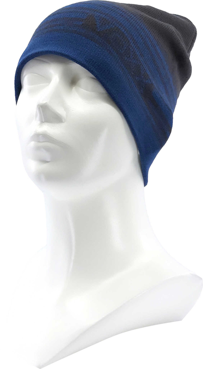 Obrázek z VOXX Čepice pánská pletená KONA zimní TMAVĚ ŠEDÁ s tmavě modrou 