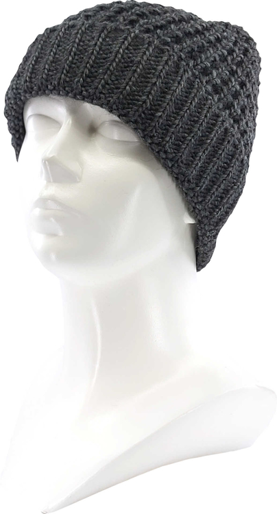 Obrázek z VOXX Čepice pletená ATOSA s ohrnutým lemem TMAVĚ ŠEDÁ 