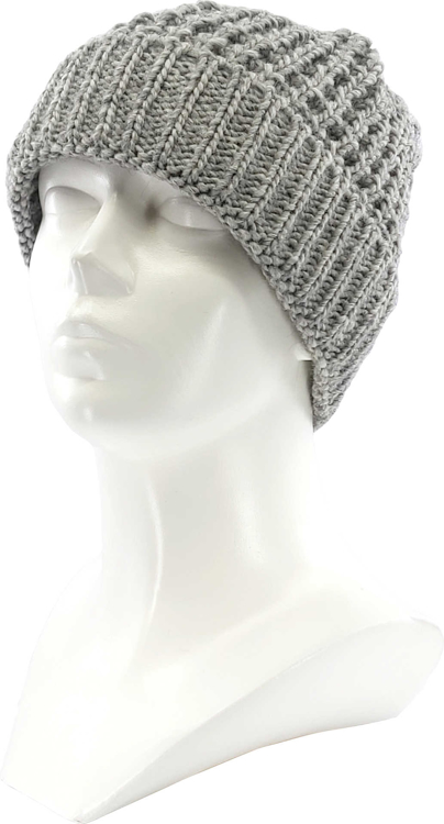 Obrázek z VOXX Čepice pletená ATOSA s ohrnutým lemem SVĚTLE ŠEDÁ 