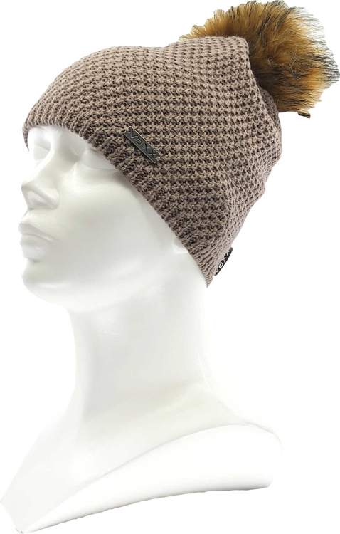 Obrázek z VOXX Čepice dámská pletená GALLOPERA s bambulí HNĚDÁ 