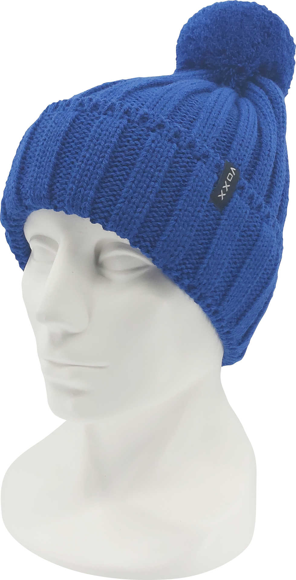 VOXX® pletené čepice Crown modrá 1 ks