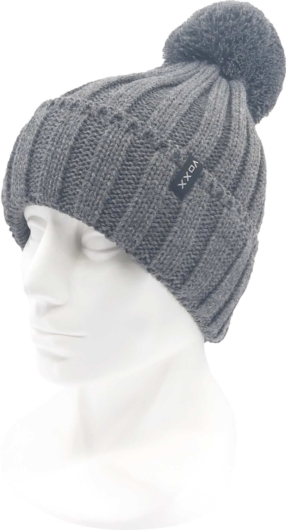 Obrázek z VOXX Čepice chlapecká pletená RENAM s bambulí ŠEDÁ 