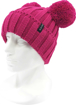 Obrázek z VOXX Čepice dívčí pletená RENAMA s bambulemi TMAVĚ RŮŽOVÁ 