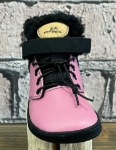 Obrázek z Pegres Barefoot BF40 Dětské zimní kotníkové boty růžové 