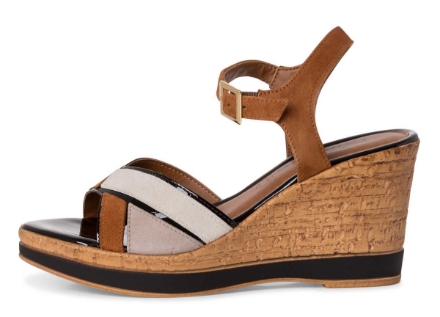 Obrázek Tamaris 1-28027-42-392 Dámské sandály na klínku hnědé