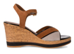 Obrázek z Tamaris 1-28027-42-392 Dámské sandály na klínku hnědé 