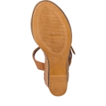 Obrázek z Tamaris 1-28027-42-392 Dámské sandály na klínku hnědé 