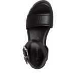 Obrázek z Tamaris 1-28712-42-003 Dámské sandály na klínku černé 