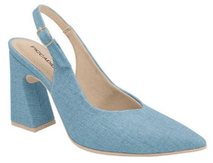 Obrázek Piccadilly 749134-1 Dámské sandály na podpatku jeans