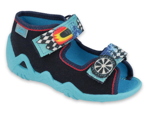 Obrázek z BEFADO 250P095 chlapecké sandálky 2SZ modré SUPER CAR 