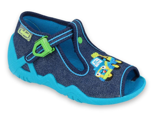 Obrázek z BEFADO 217P107 chlapecké sandálky modré auto 