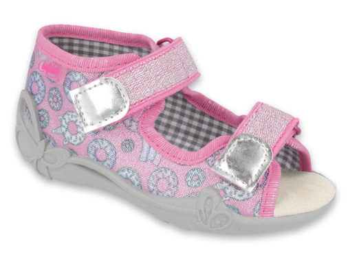 Obrázek z BEFADO 242P106 dívčí sandálky růžové donuts 
