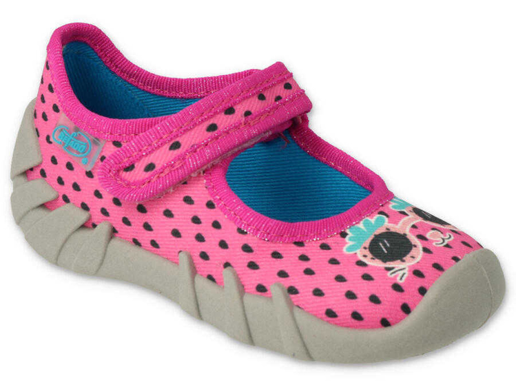 Obrázek z BEFADO 109N250 dívčí růžové botičky tečky 