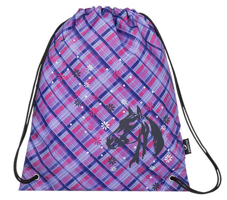 Obrázek z Bagmaster SÁČEK GALAXY 7 B školní na přezůvky / tělocvik - černý kůň Fialová 1.2 l 