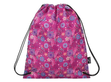 Obrázek Bagmaster SÁČEK ALFA 9 A školní na přezůvky / tělocvik - opice s glitry Růžová 1.2 l