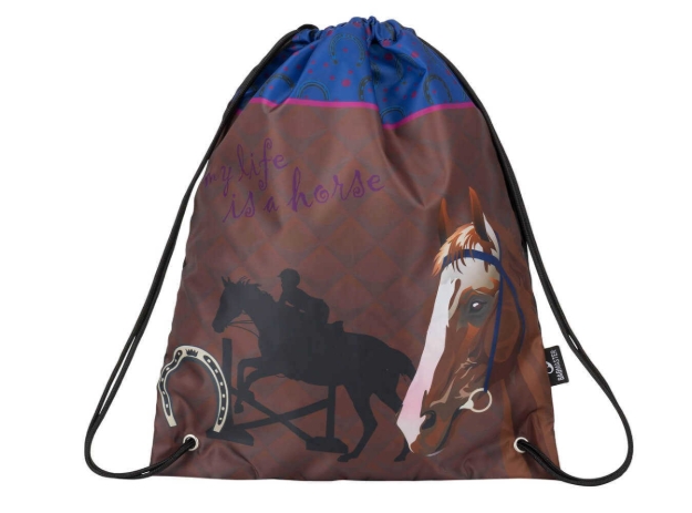 Obrázek z Bagmaster SÁČEK GALAXY 9 B školní na přezůvky / tělocvik - hnědý kůň hnědá 1.2 l 
