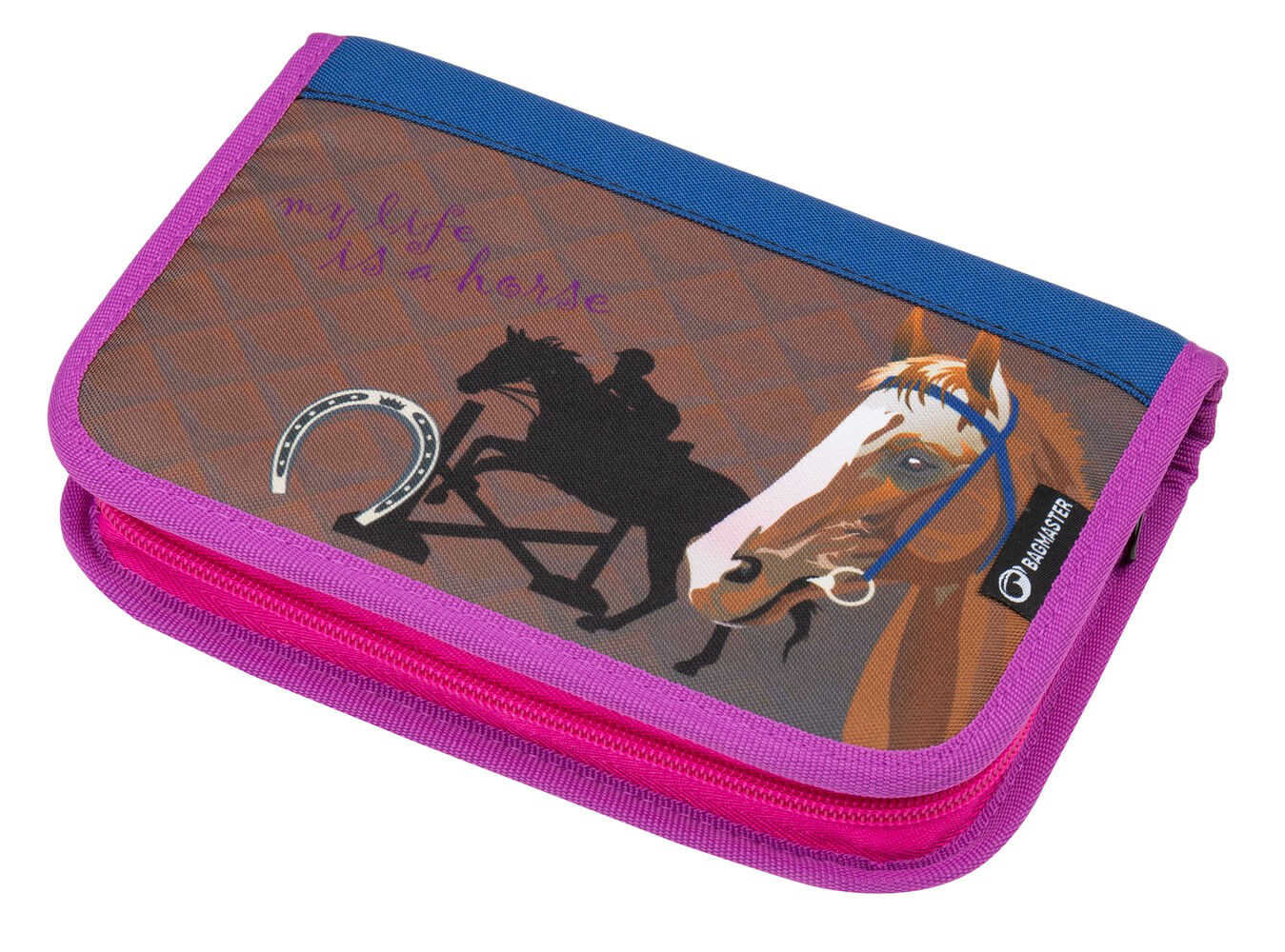 Bagmaster GALAXY 9 B školní jednochlopňový penál hnědý kůň hnědá