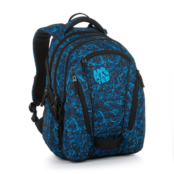 Obrázek Bagmaster BAG 20 B studentský batoh - žíhaně modrý modrá 30 l