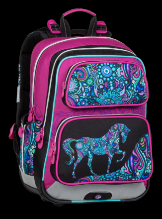 Obrázek Bagmaster GEN 20 A Školní batoh Pink / Black / Violet / Blue 17 L