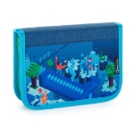 Obrázek z Bagmaster ALFA 21 B školní jednochlopňový penál - kostičky Modrá 