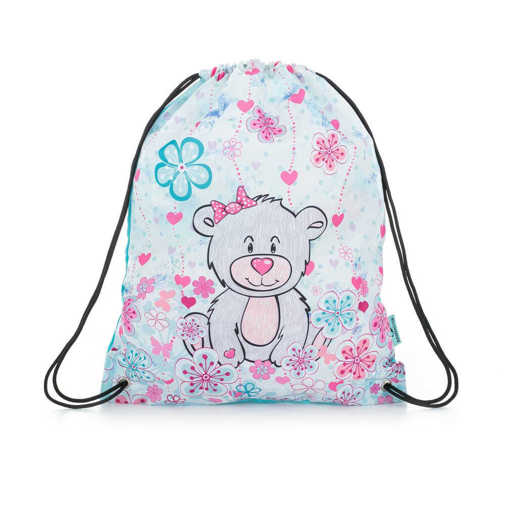 Bagmaster SÁČEK LUMI 21 C sáček na školní na přezůvky / tělocvik medvídek Modrá