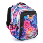 Obrázek z Bagmaster LUMI 21 A školní batoh - barevné květiny Růžová 18 l 