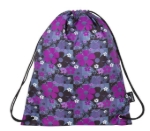 Obrázek z Bagmaster SÁČEK MERCURY 8 A školní na přezůvky / tělocvik - fialové květiny Fialová 1.2 l 