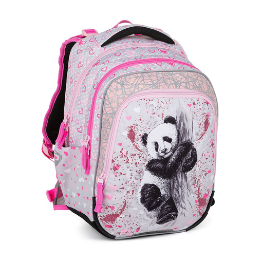 Obrázek z Bagmaster BETA 22 B školní batoh - panda růžová 23 l 