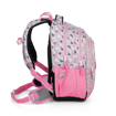 Obrázek z Bagmaster LUMI 22 A školní batoh - bílá kočka s mašlí Růžová 18 l 
