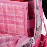 Obrázek z Bagmaster LUMI 22 A školní batoh - bílá kočka s mašlí Růžová 18 l 