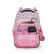 Obrázek z Bagmaster LUMI 22 A školní batoh - bílá kočka s mašlí Růžová 18 l 