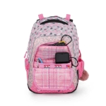 Obrázek z Bagmaster LUMI 22 A školní batoh - bílá kočka s mašlí Růžová 18 l 