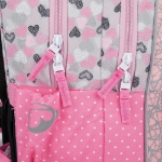 Obrázek z Bagmaster LUMI 22 A školní batoh - bílá kočka s mašlí Růžová 18 l 