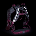 Obrázek z Bagmaster LUMI 22 A školní batoh - bílá kočka s mašlí Růžová 18 l 