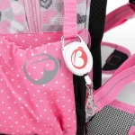 Obrázek z Bagmaster LUMI 22 A školní batoh - bílá kočka s mašlí Růžová 18 l 