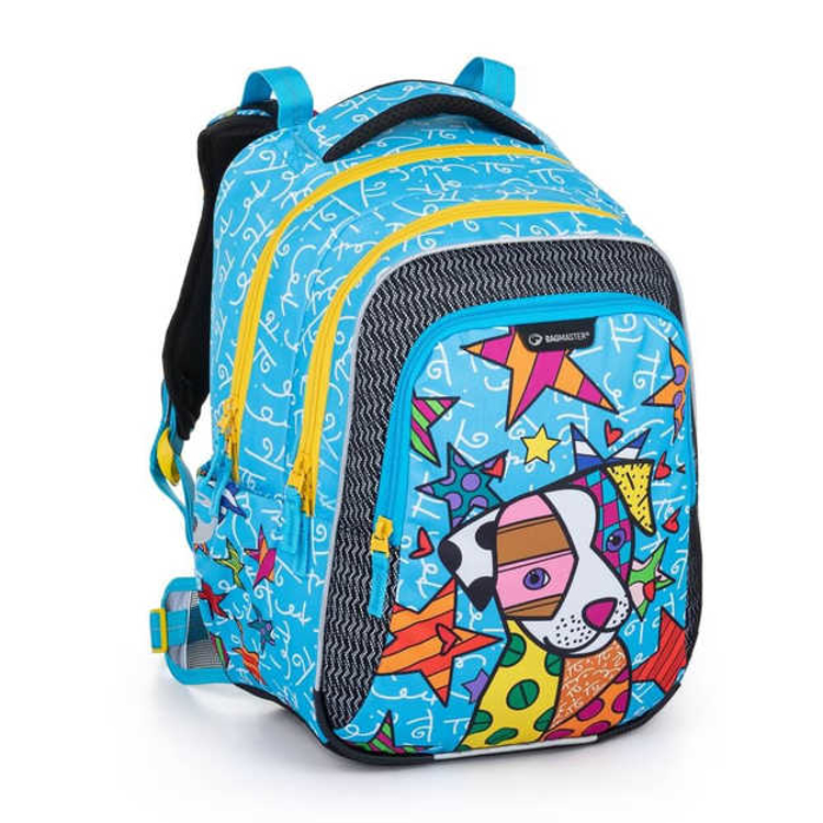 Obrázek z Bagmaster LUMI 22 B školní batoh - pejsek Vícebarevná 18 l 