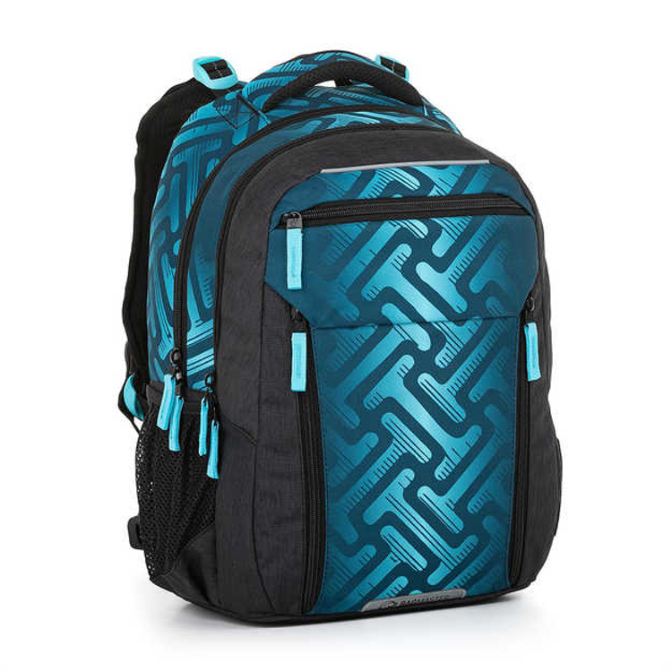 Obrázek z Bagmaster PORTO 22 C školní batoh - modrý Modrá 23 l 