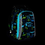 Obrázek z Bagmaster VEGA 22 B školní batoh - dinosauři Modrá 18 l 