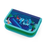 Obrázek z Bagmaster PRIM 22 D školní penál - kostičkový svět Modrá 