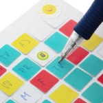 Obrázek z Bagmaster PRIM 22 D školní penál - kostičkový svět Modrá 