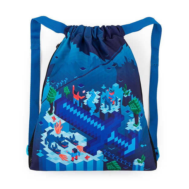 Bagmaster SÁČEK PRIM 22 D školní na přezůvky / tělocvik kostičkový svět modrá