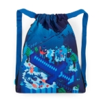 Obrázek z Bagmaster SÁČEK PRIM 22 D školní na přezůvky / tělocvik - kostičkový svět modrá 1.2 l 