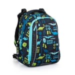 Obrázek z Bagmaster VEGA 22 B malý školní set pro prvňáčky - dinosauři modrá 22 l 