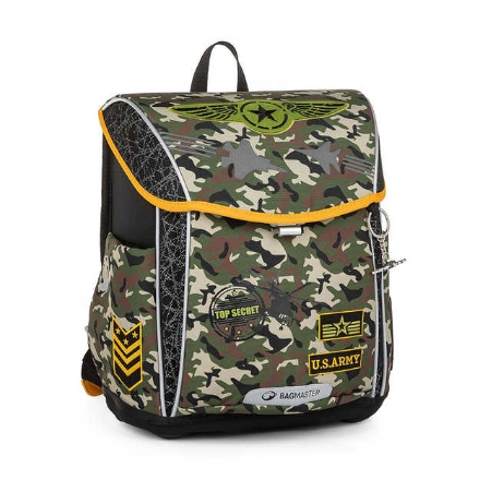 Obrázek Bagmaster PRIM 23 C školní aktovka - stíhačky Hnědá 20 l