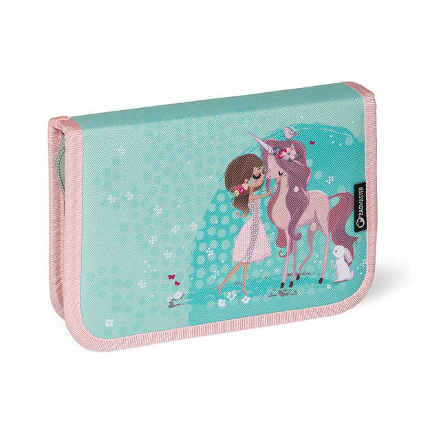 Bagmaster DOPI 23 B školní penál Jednorožec a králíčci Růžová