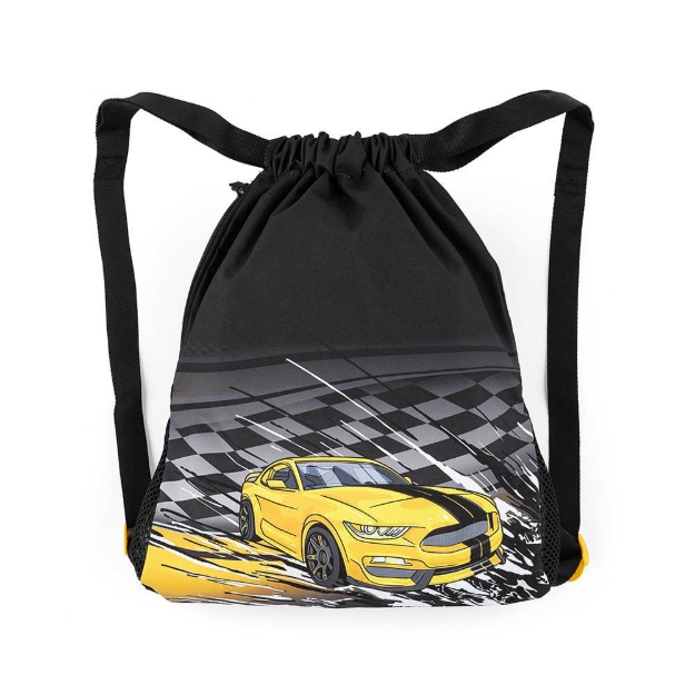 Obrázek z Bagmaster SÁČEK DOPI 23 C školní na přezůvky / tělocvik - žluté auto Žlutá 1,5 l 